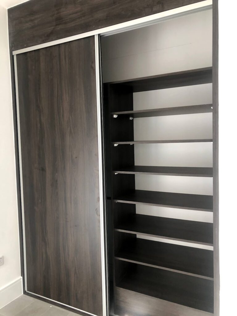 Bedroom Sliding Wardrobe Doors with internal storage